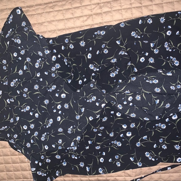 Black tie dress with blue flowers - Picture 4 of 5